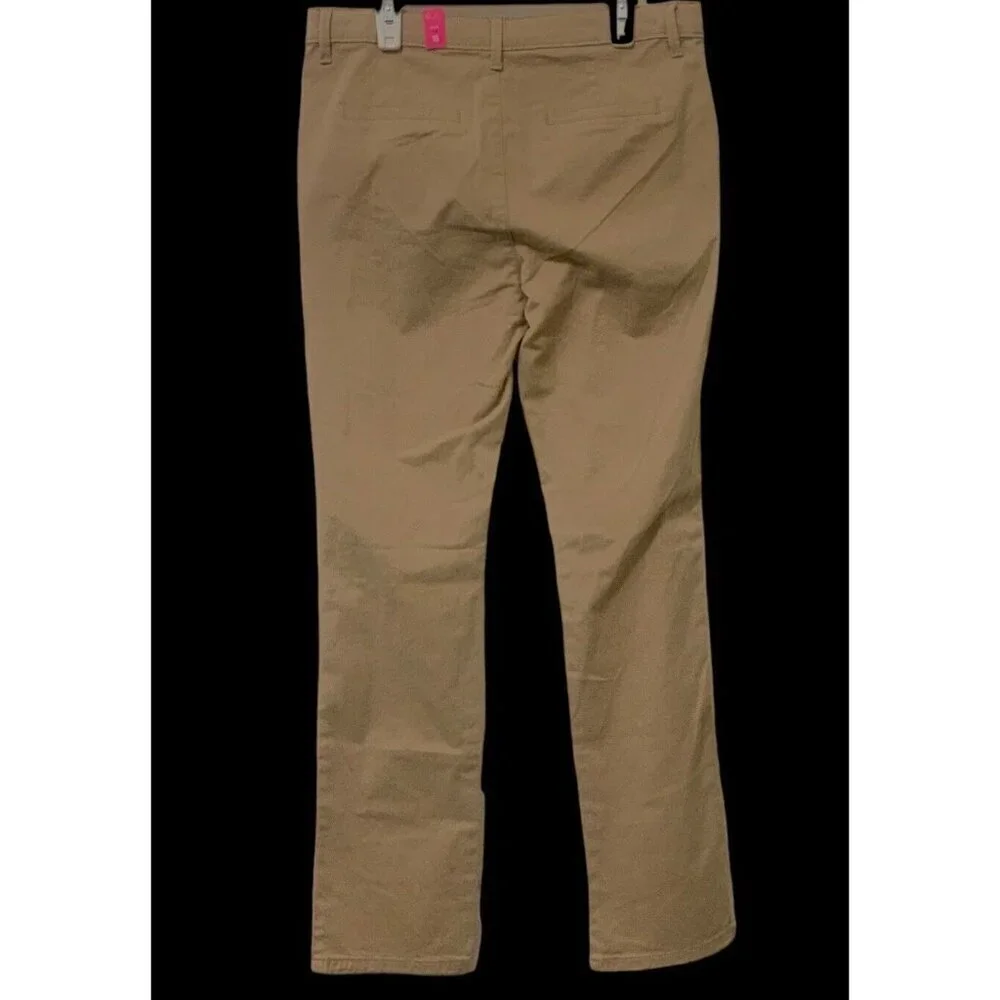 Childrens Place Girls Uniform Khakis Size 12 Skinny Adjustable Waist Stretch